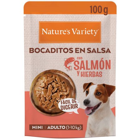 Nature's Variety Bocaditos en Salsa Salmón y Hierbas Mini
