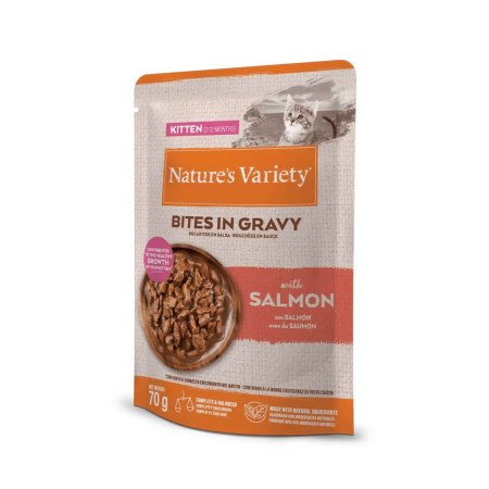 Nature's Variety Kitten Bocaditos de Salmón en Salsa Sobres