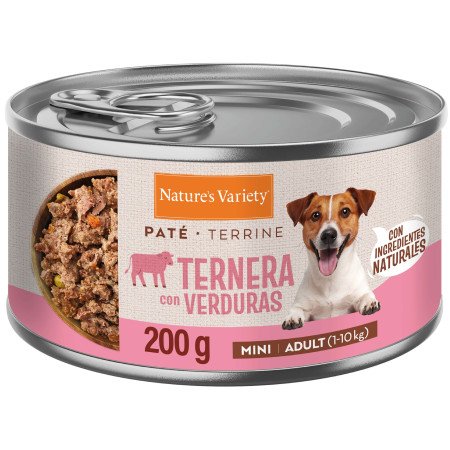 Nature's Variety Paté Ternera y Verduras Lata Mini Adultos