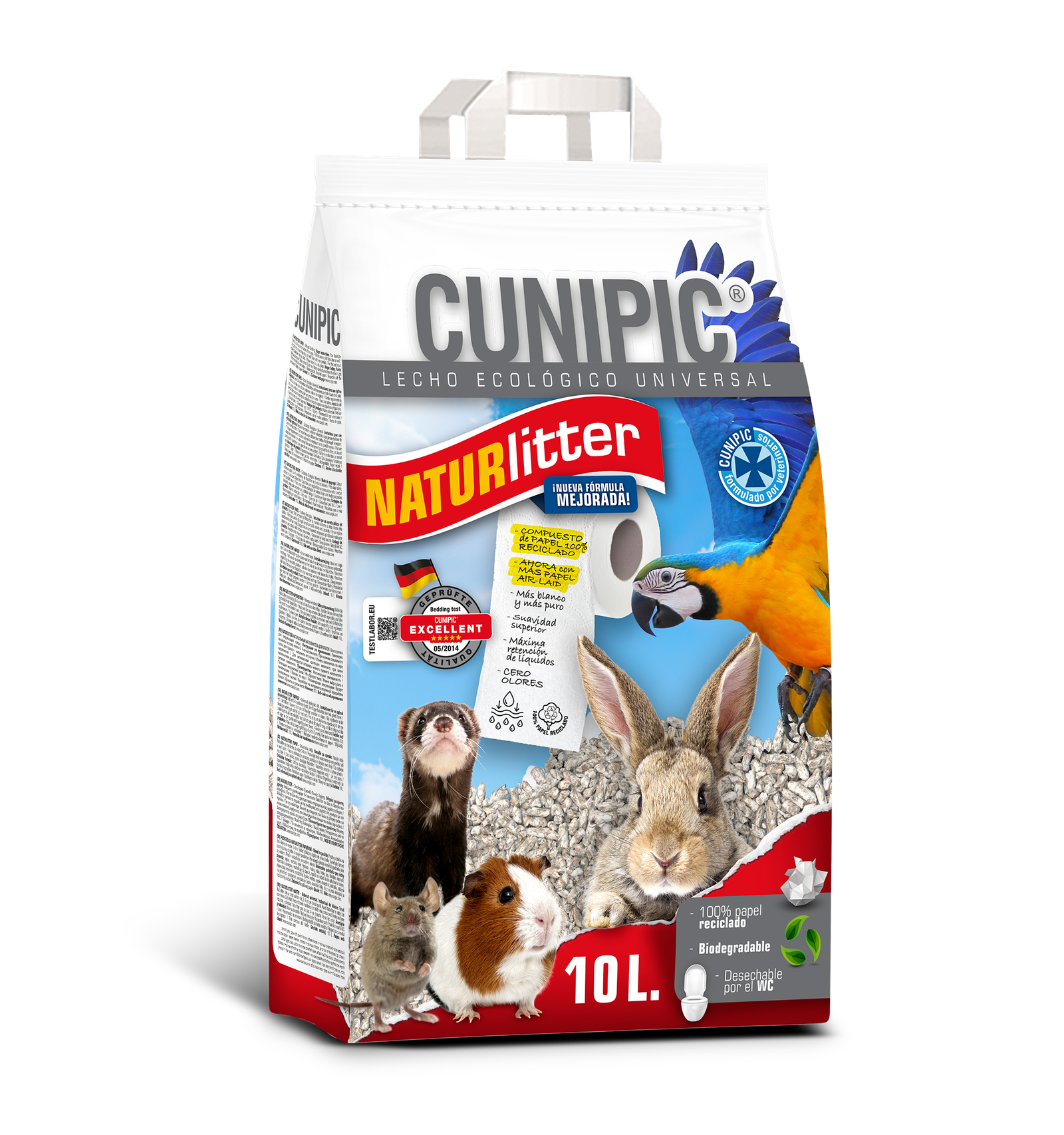 lecho de papel para roedores