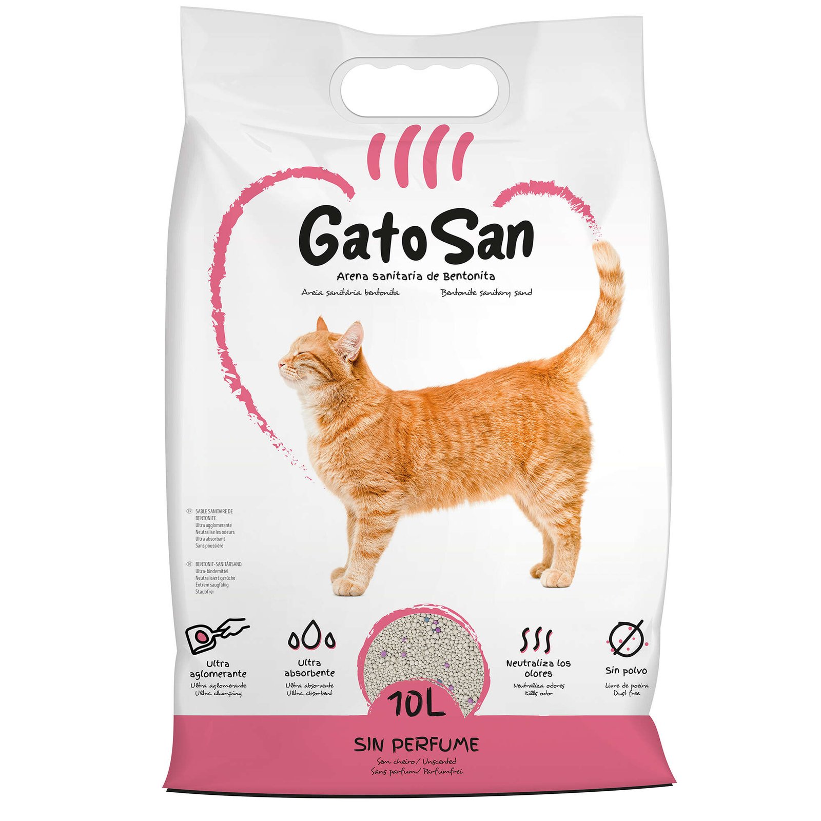 arena aglomerante para gatos