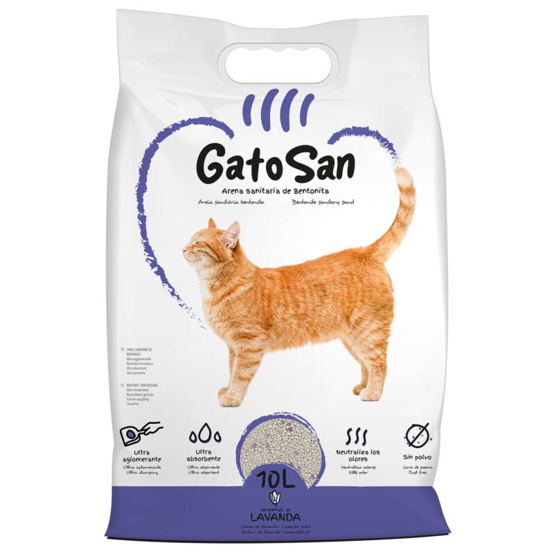 arena gatos lavanda