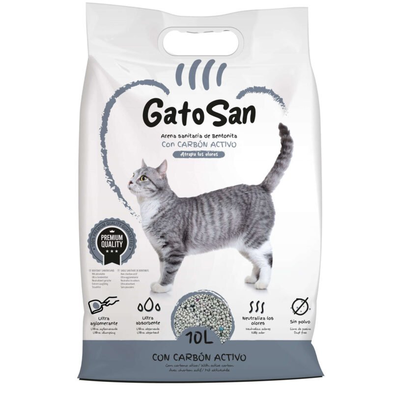 arena gatos carbon activado