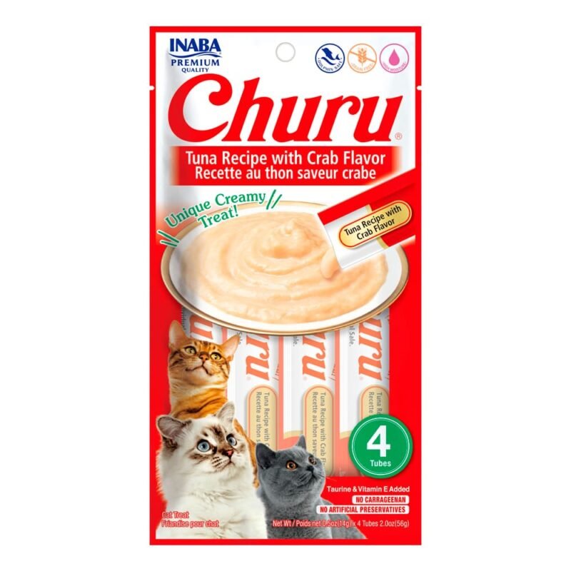 Churu Gato Atún con Cangrejo Snack Líquido 4 x 14 g