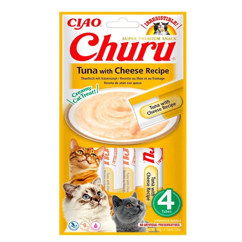 Churu Gato Atún con Queso Snack Líquido 4 x 14 g