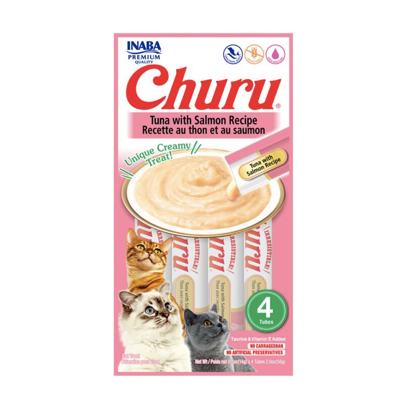 Churu Gato Atún con Salmón Snack Líquido 4 x 14 g