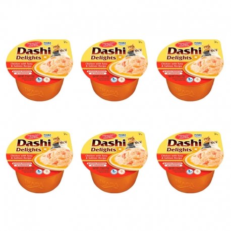 Churu Gato Dashi Delights Caldo de Pollo, Atún y Salmón 70 g