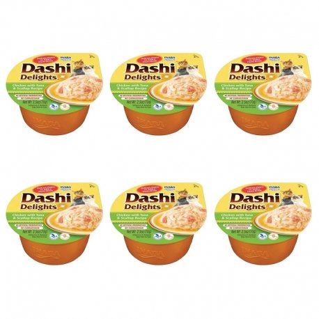 Churu Gato Dashi Delights Caldo de Pollo, Atún y Vieira 70 g