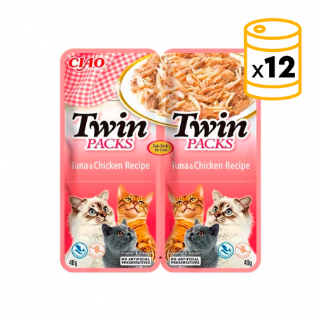 Churu Gato Twin Pack Atún y Pollo en Caldo 2 x 40 g