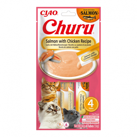 Churu Gato Salmón con Pollo 4 x 14 g