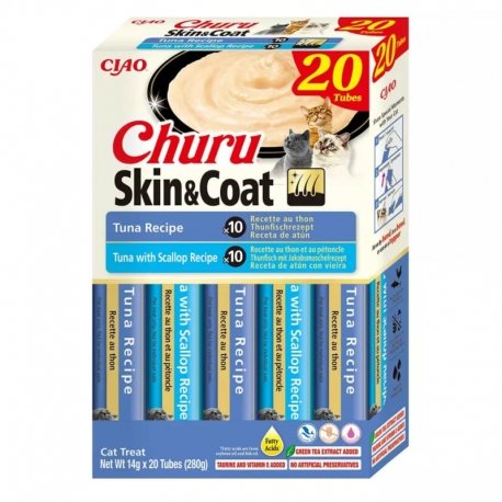 Churu Gato Skin & Coat Variedades Atún 20 x 14 g