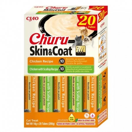 Churu Gato Skin & Coat Variedades Pollo 20 x 14 g