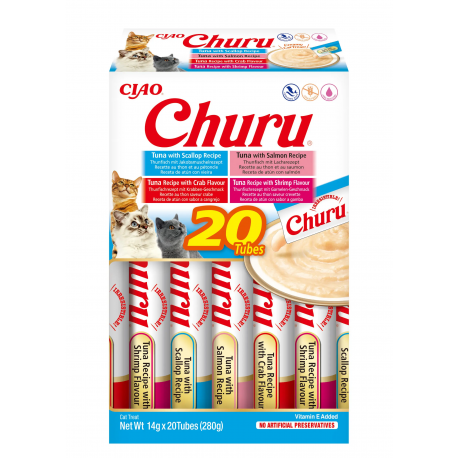 Churu Gato Variedades Atún con Marisco 20 x 14 g