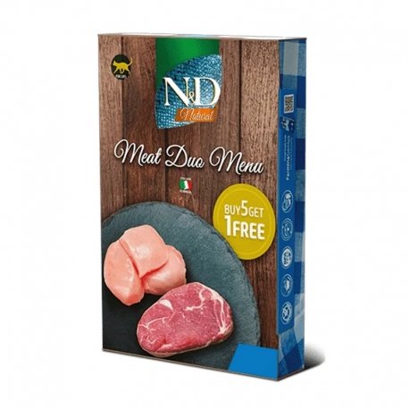 Farmina N&D Natural Meat Duo Menu Gato 6 x 70 g