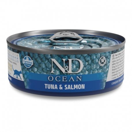 Farmina N&D Ocean Gato Atún y Salmón 6 x 70 g