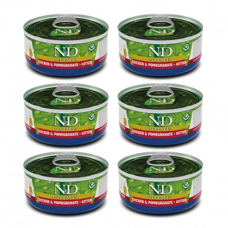 Farmina N&D Prime Kitten Pollo y Granada 6 x 70 g