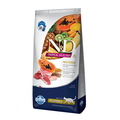 Farmina N&D Tropical Neutered Gato Cordero 10 kg
