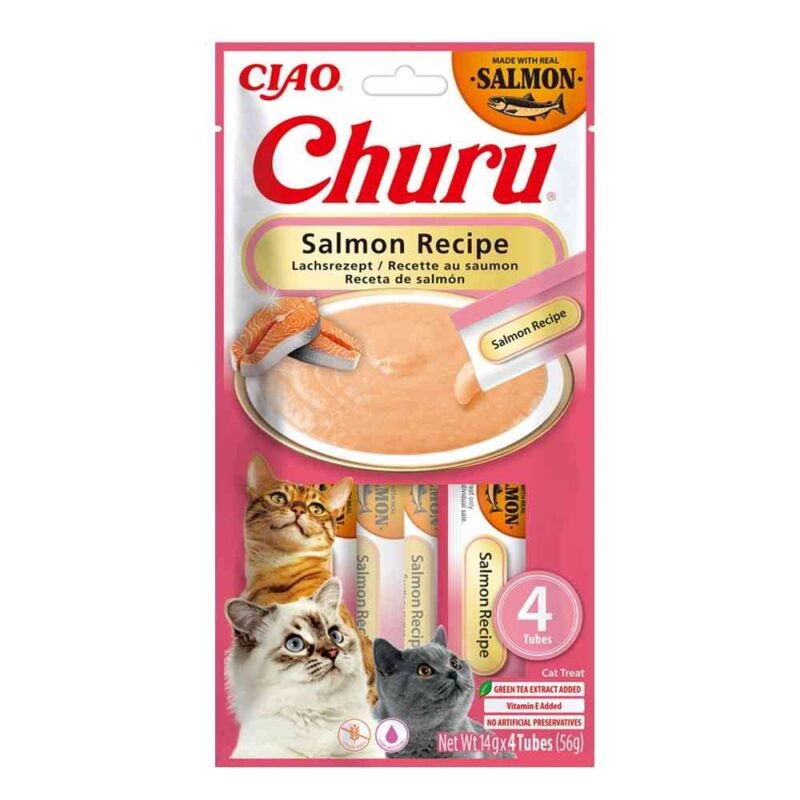 Churu Gato Salmón Snack Líquido 4 x 14 g