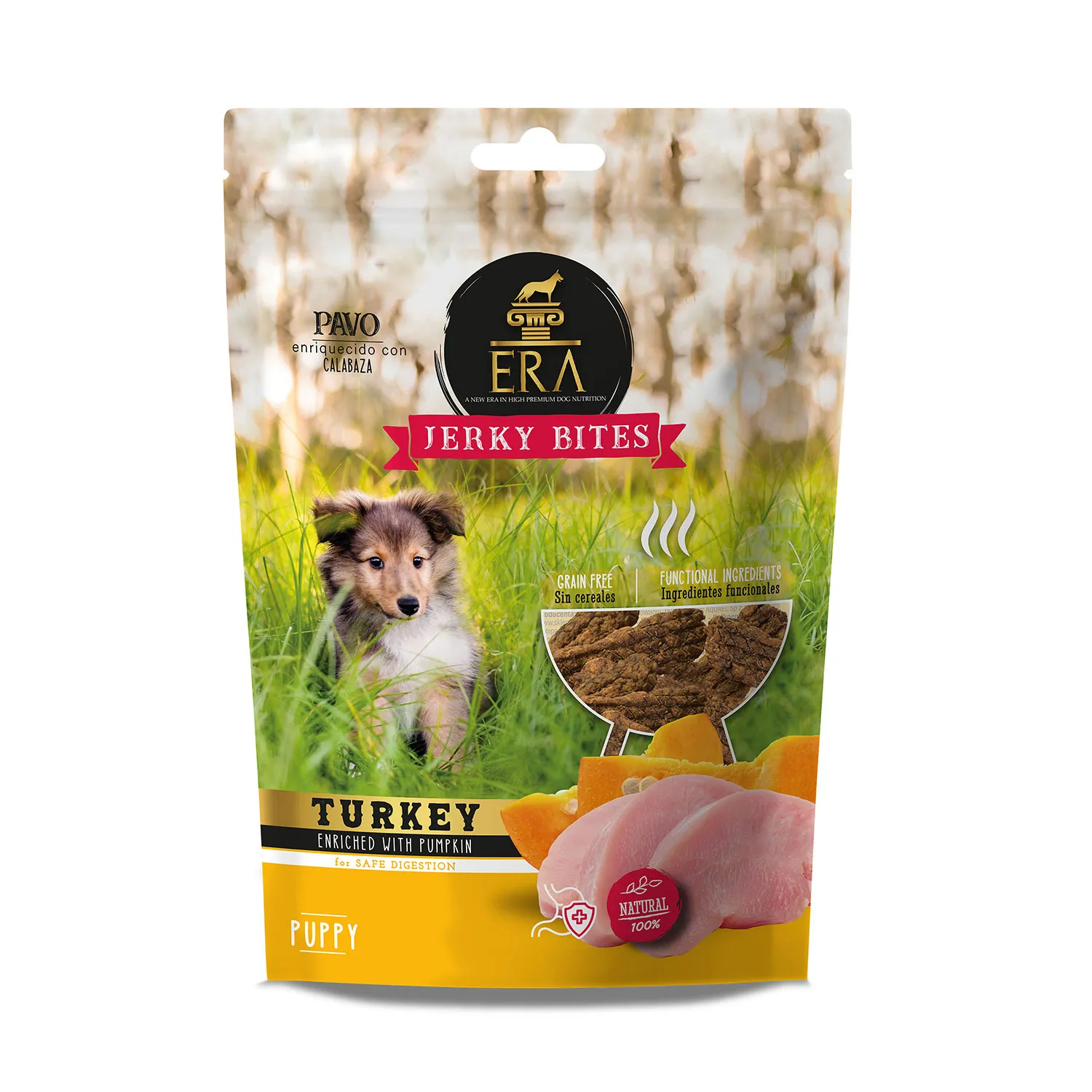 ERA Jerky Bites Pavo y Calabaza Cachorros 90 g