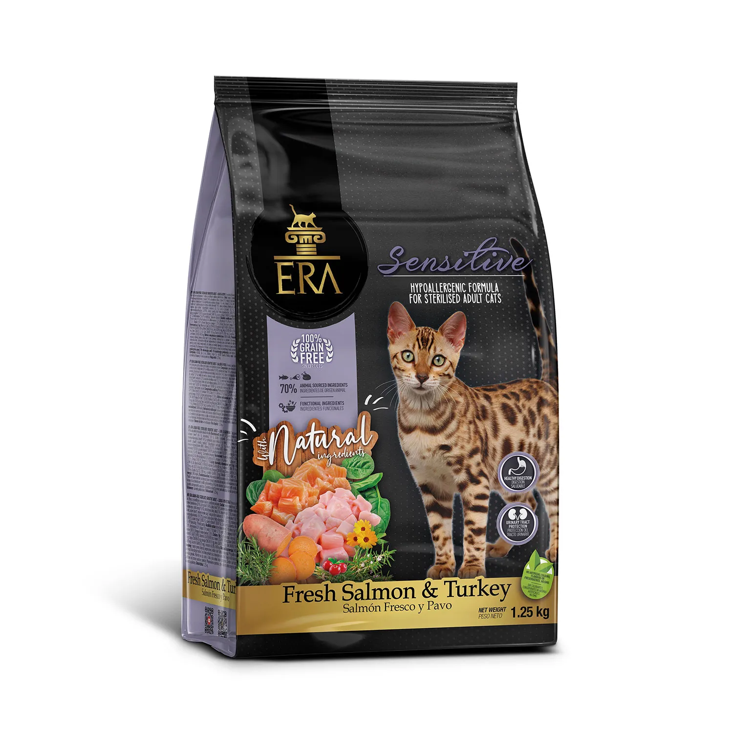 ERA Grain Free Salmón y Pavo Esterilizados Sensible pienso para gato