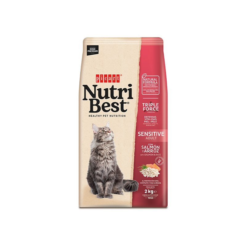 NutriBest Cat Sensitive Salmon & Rice 8 kg