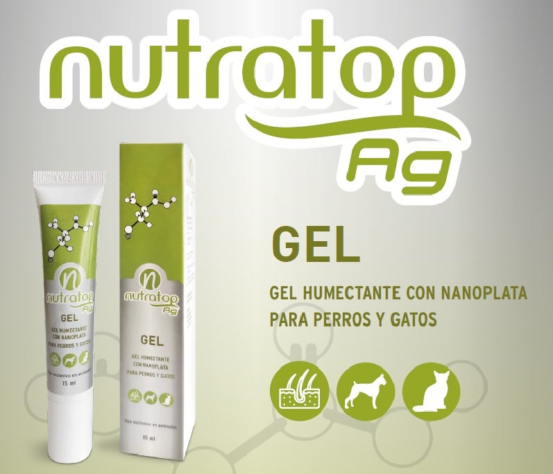 Nutratop Ag Gel 15 ml gel humectante con nanoplata para perros y gatos