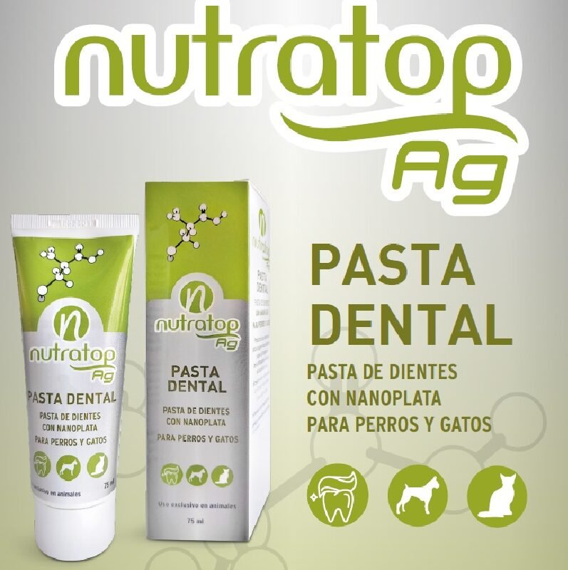 Nutratop Ag Pasta Dental 75 ml pasta de dientes con nanoplata para perros y gatos